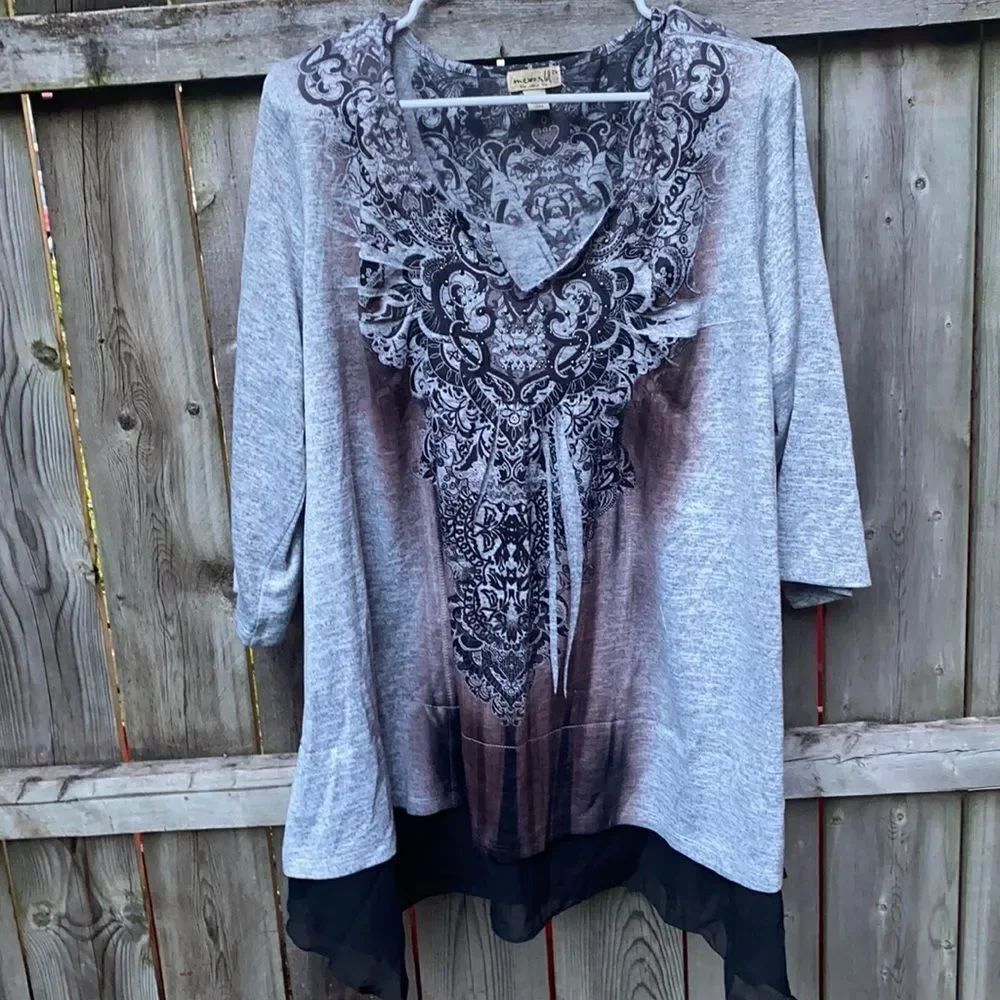 One World bedazzled tunic sz. 2X NWT